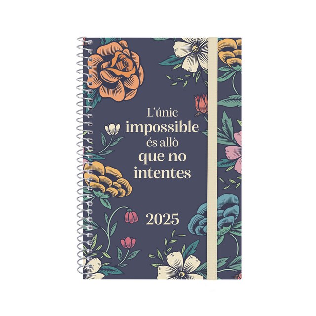 Imagen 0 de Agenda año 2025 Espiral Trendy Design Collection E5-117x181 mm semana vista horizontal Imposible Finocam multicolor catalán multilingüe