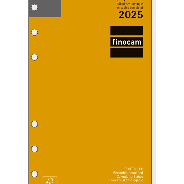 Imagem 0 de Recarga anual ano 2025 Classic C998 609-94x171 mm 1 día página Finocam