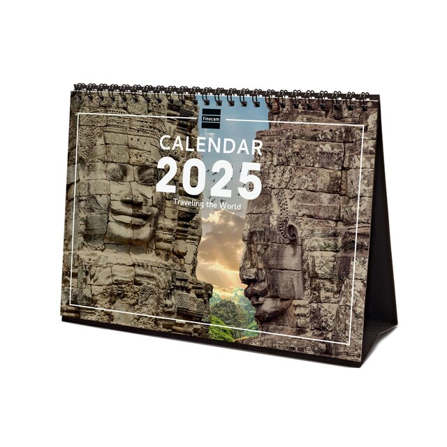 Imagen 0 de Calendario sobremesa año 2025 Imágenes S-210x150 mm Traveling Finocam internacional multilingüe