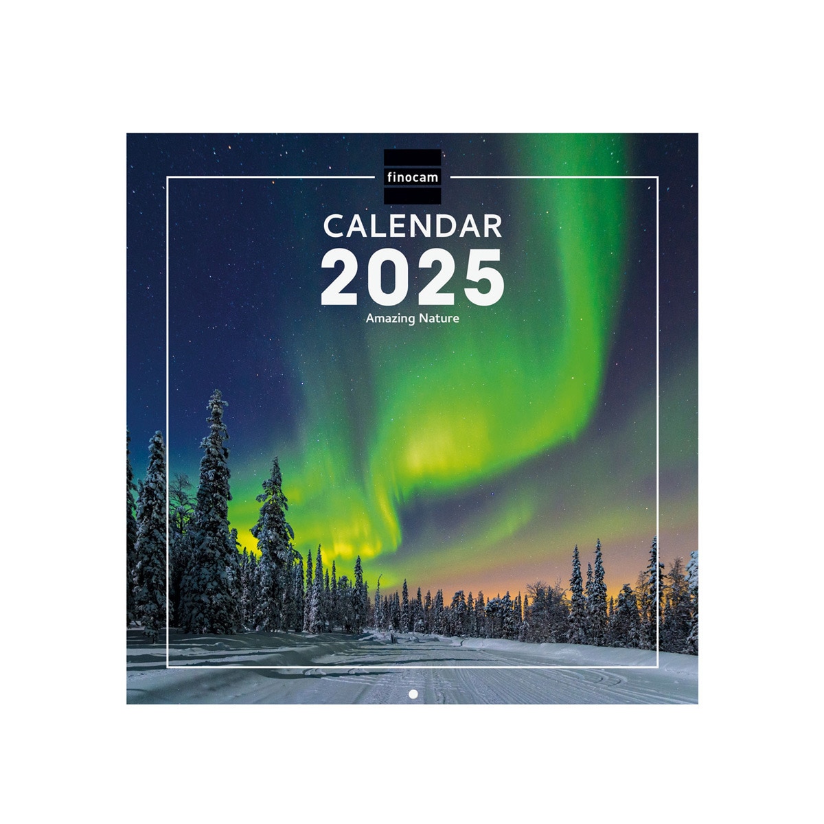 Calendario parede ano 2025 Imagens 300x300 mm Nature Finocam internacional multilingue Multicolor-1