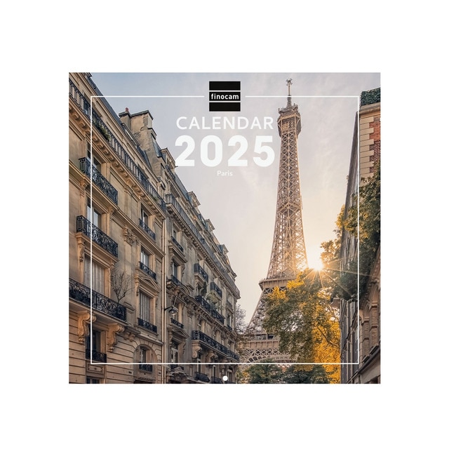 Imagem 0 de Calendario parede ano 2025 Imagens 300x300 mm Paris Finocam internacional multilingue