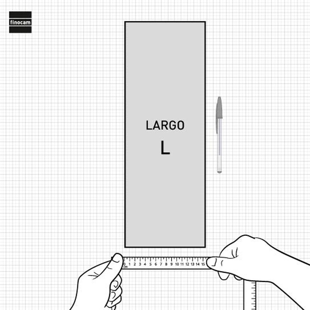 Calendario pared año 2025 Neutro escribir largo L-155x430 mm Finocam Multicolor-4