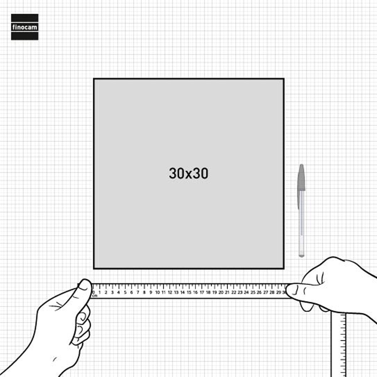 Calendario parede ano 2025 Neutro números grandes 300x300 mm Finocam Multicolor-4