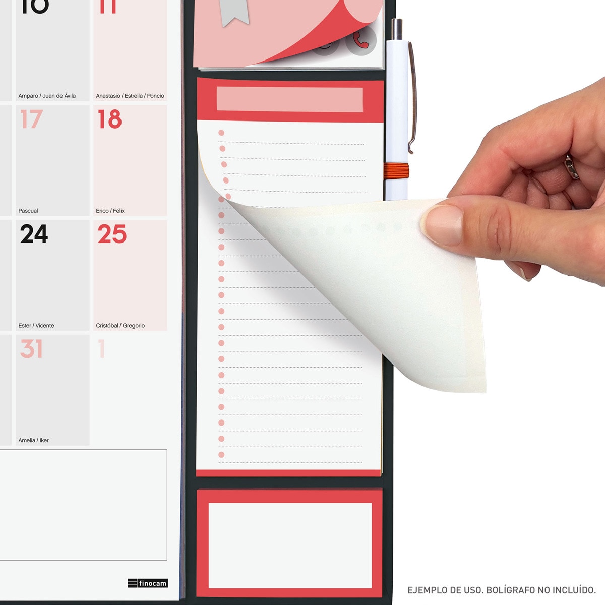 Calendario parede ano 2025 Plus Neutro escrever 215x325 mm Finocam Multicolor-6