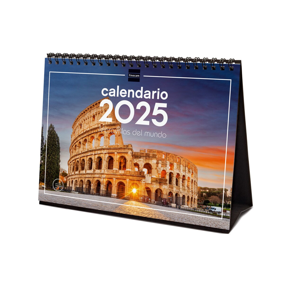 Calendario sobremesa año 2025 Imágenes S-210x150 mm Maravillas del mundo Finocam Multicolor-1