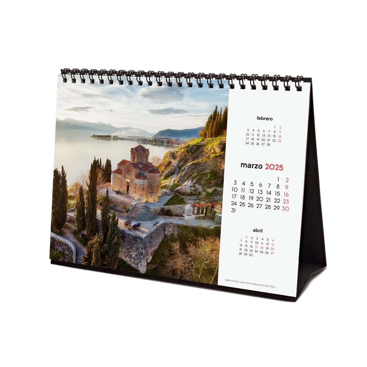Calendario sobremesa año 2025 Imágenes S-210x150 mm Maravillas del mundo Finocam Multicolor-5