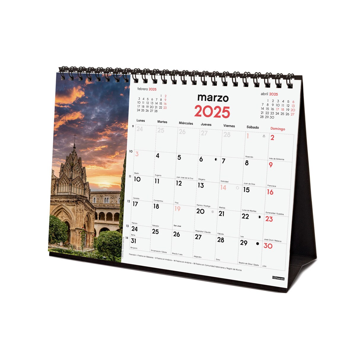 Calendario sobremesa año 2025 Imágenes S-210x150 mm Ciudades Finocam Multicolor-4