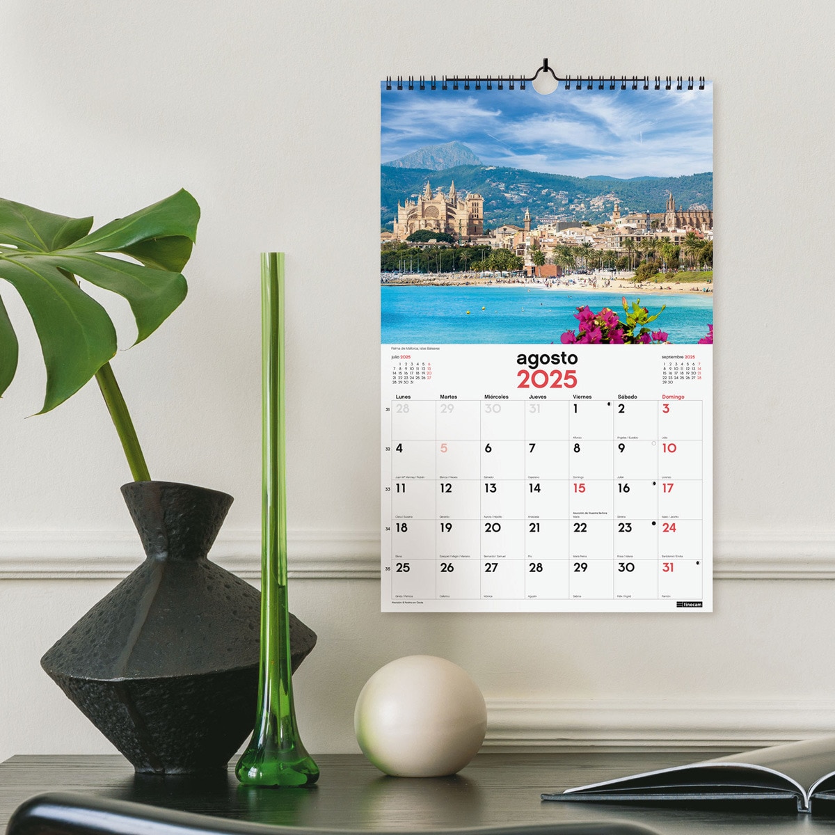 Calendario parede ano 2025 Imagens 250x400 mm Cidades Finocam Multicolor-2