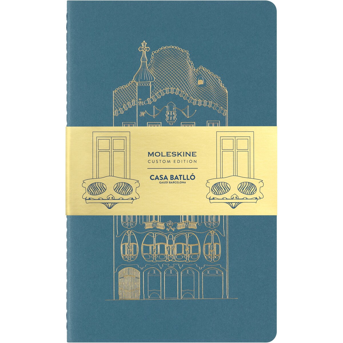 Conjunto de 2 blocos cahier folhas grandes lisas edição limitada Casa Batlló Moleskine multicolorido Multicolor-5