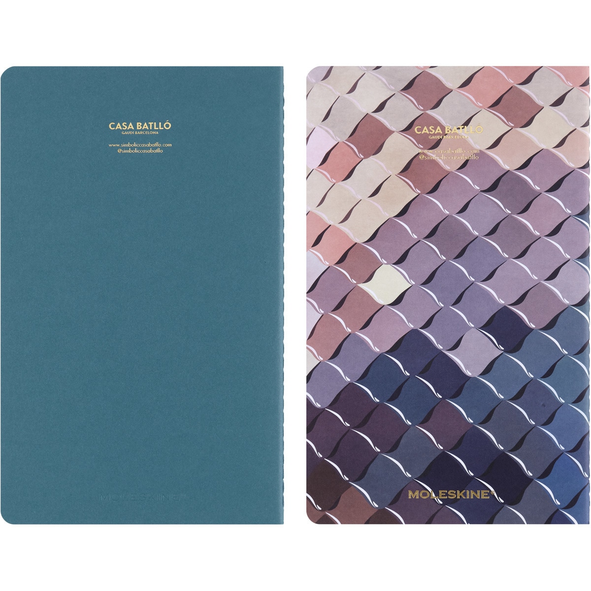 Set de 2 libretas cahier large hojas lisas edición limitada Casa Batlló Moleskine multicolor Multicolor-4