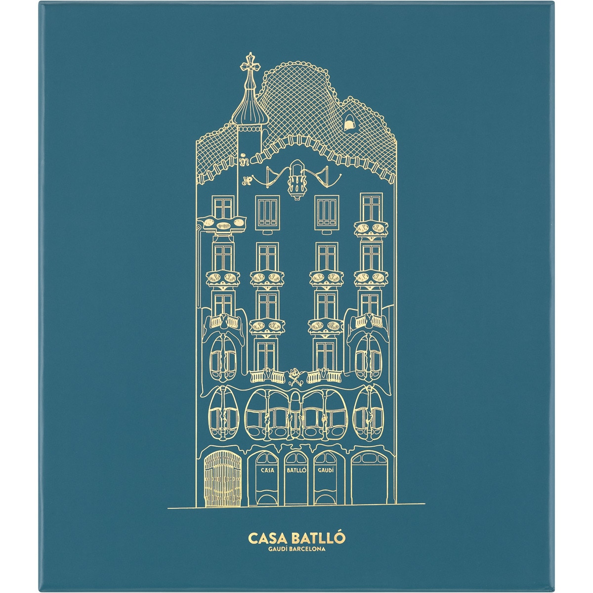 Estojo de coleção com caderno grande de linhas com capa dura, edição limitada Casa Batlló Moleskine multicor e canetas Kaweco azul Multicolor-1
