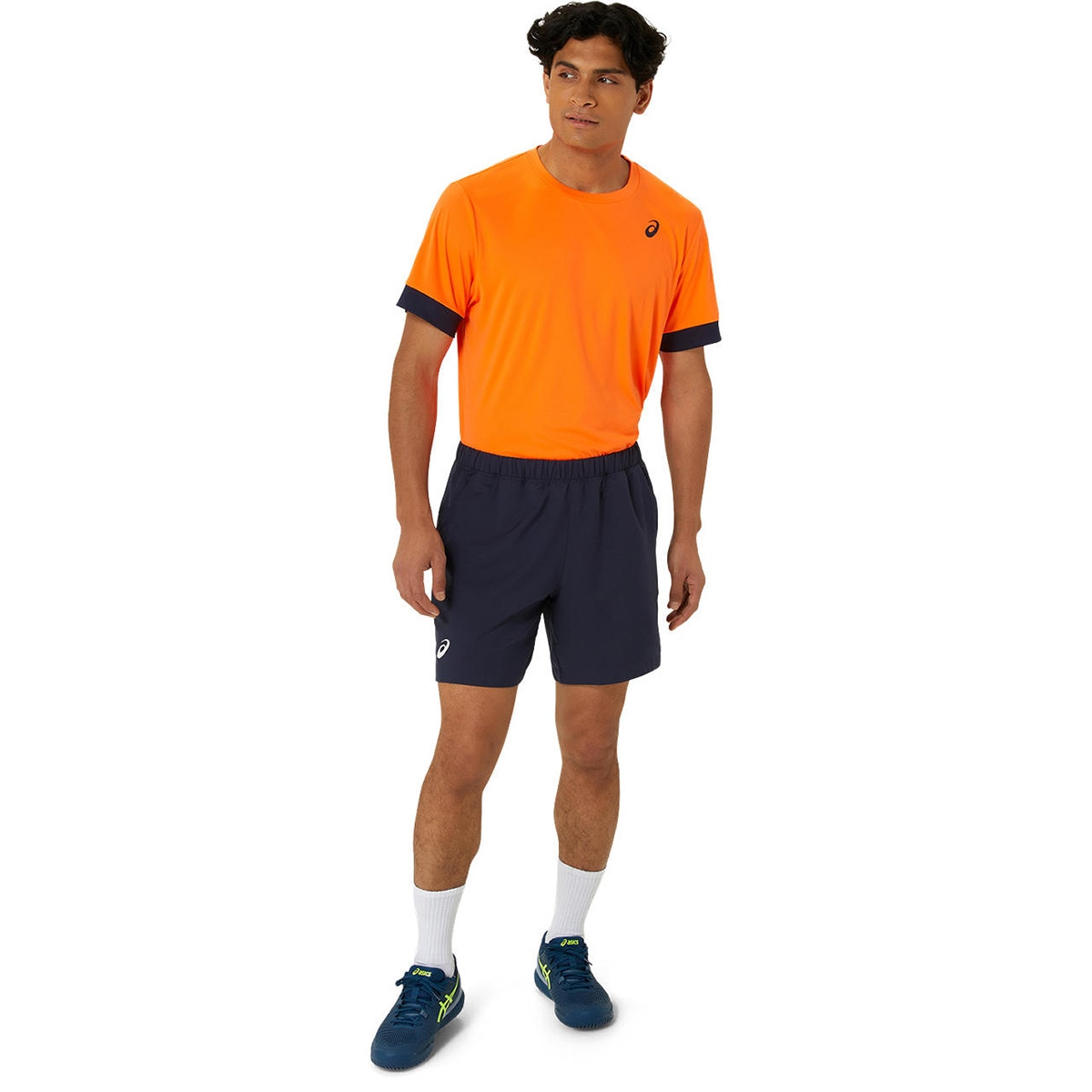 T-shirt de Ténis de Homem Men Court Short Top Laranja / Azul-5