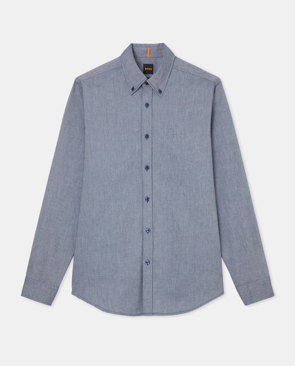 Camisa de Manga Comprida Azul-marinho-1