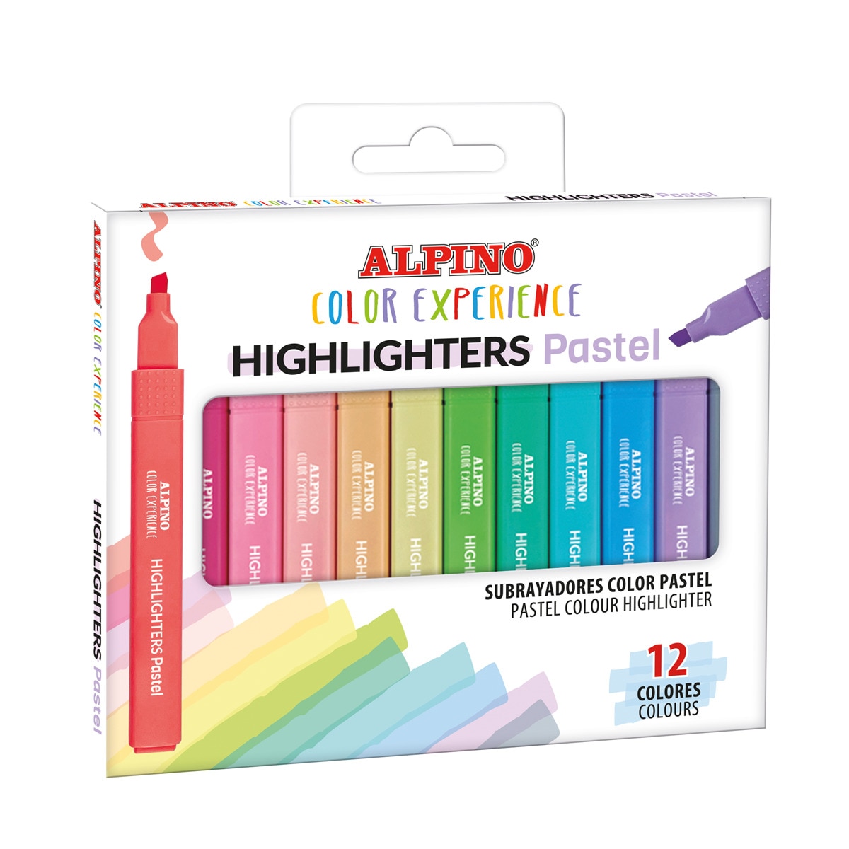 Imagen 0 de Pack 12 subrayador glitter color experience Alpino