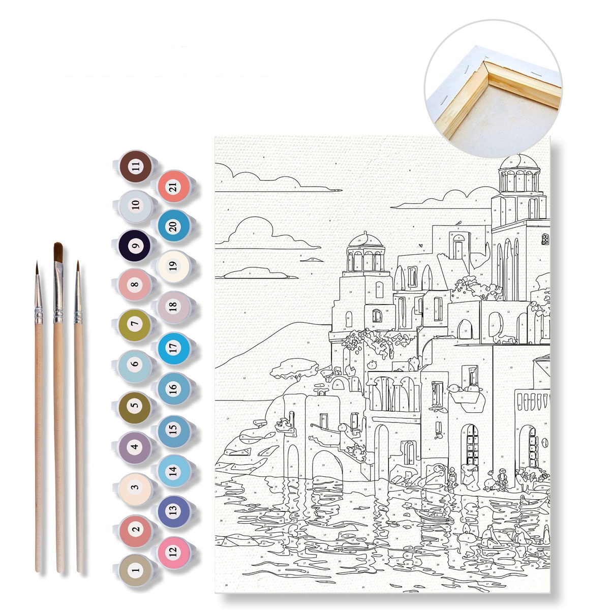 Set Pinta por Numeros Grecia Color Experience Alpino Multicolor-2