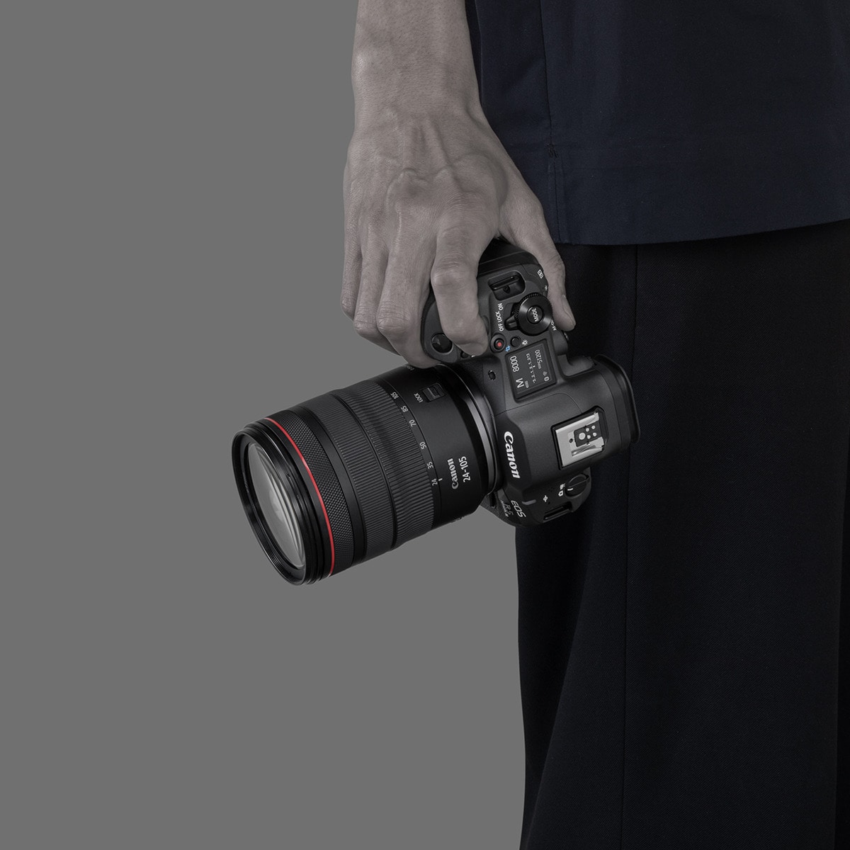 Cámara Evil Canon EOS R5 Mark II con objetivo RF 24-105mm F4L IS USM Negro-10