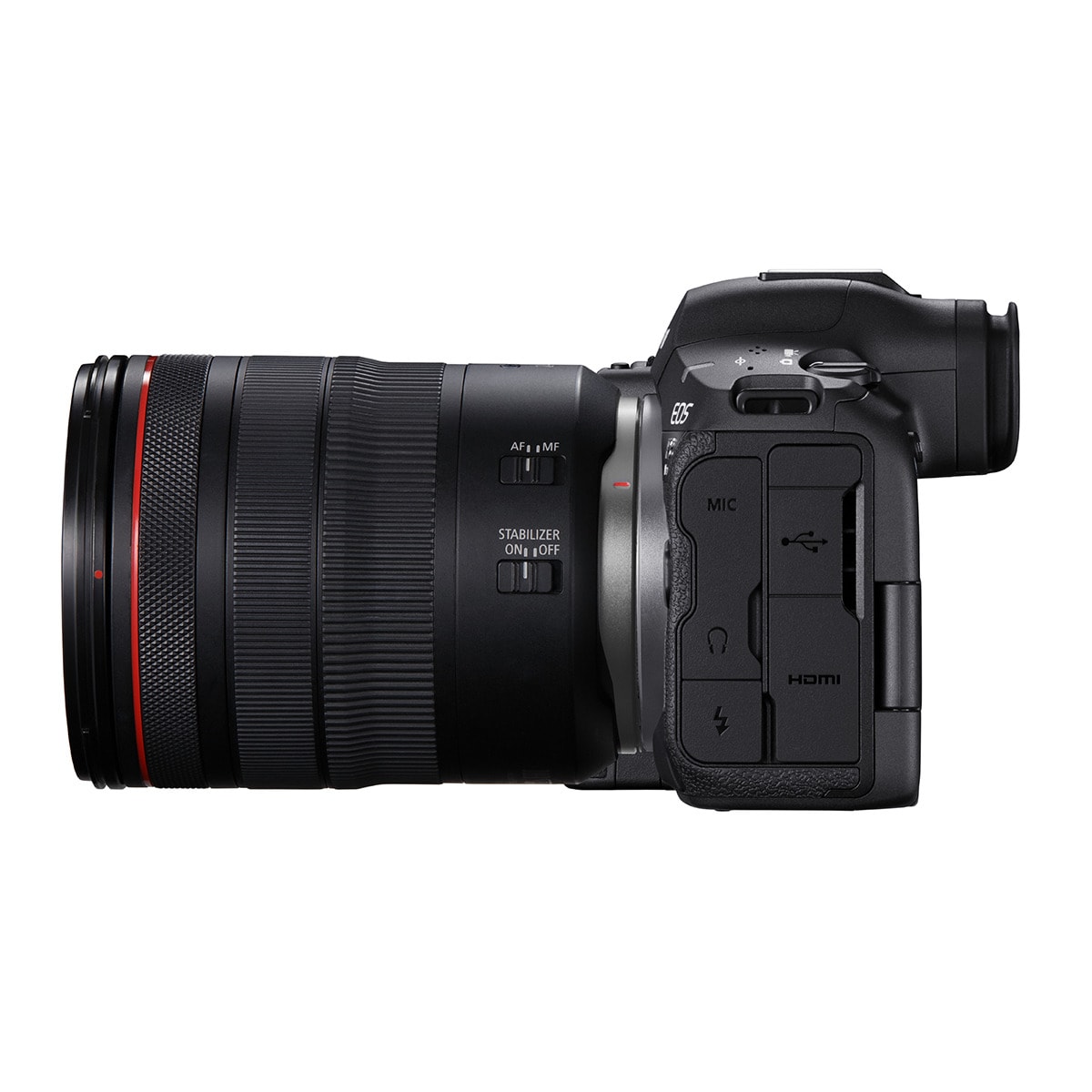 Cámara Evil Canon EOS R5 Mark II con objetivo RF 24-105mm F4L IS USM Negro-6