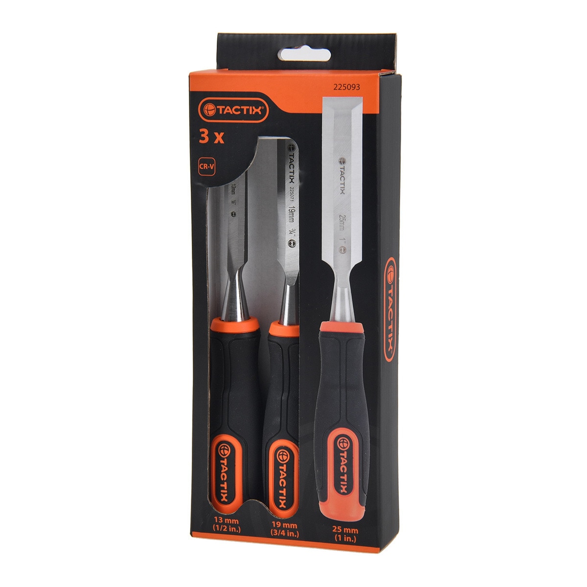 Juego 3 Cinceles para Madera Naranja / Negro-1