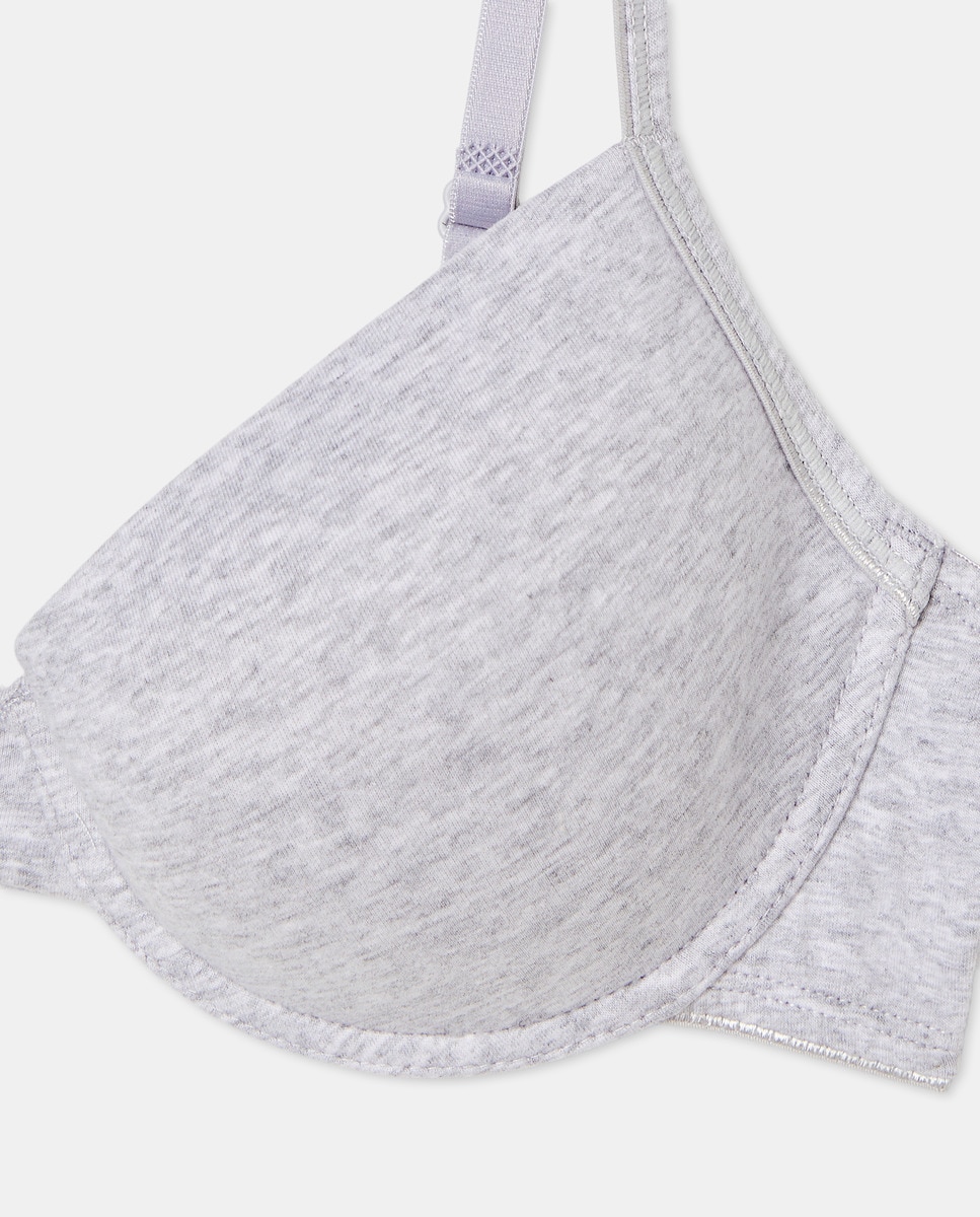 Pack 2 Sujetadores algodón basicos Gris claro-4