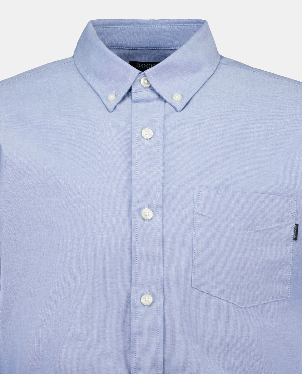 Camisa Oxford Elástica Azul-claro-5