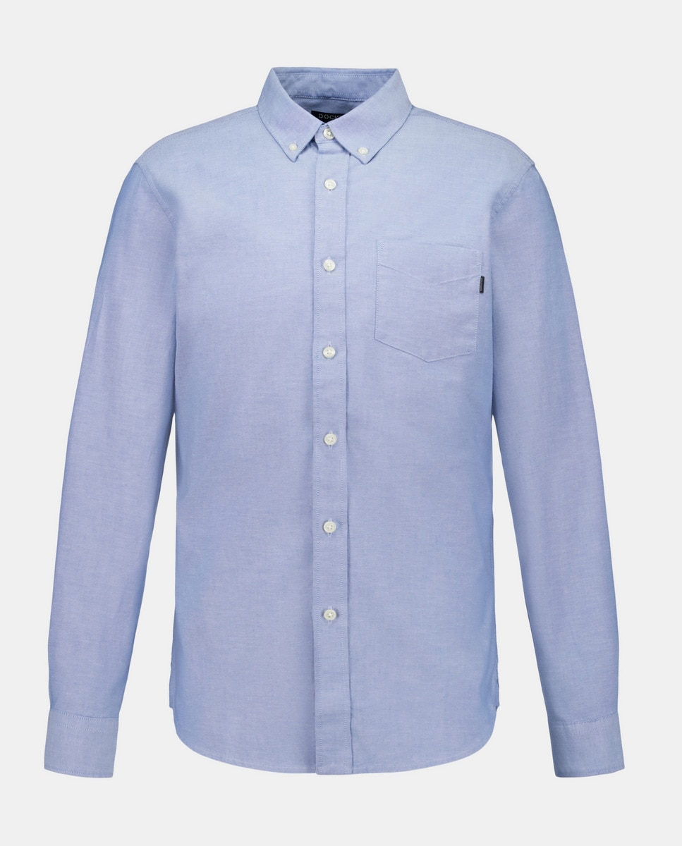Camisa Oxford Elástica Azul-claro-4