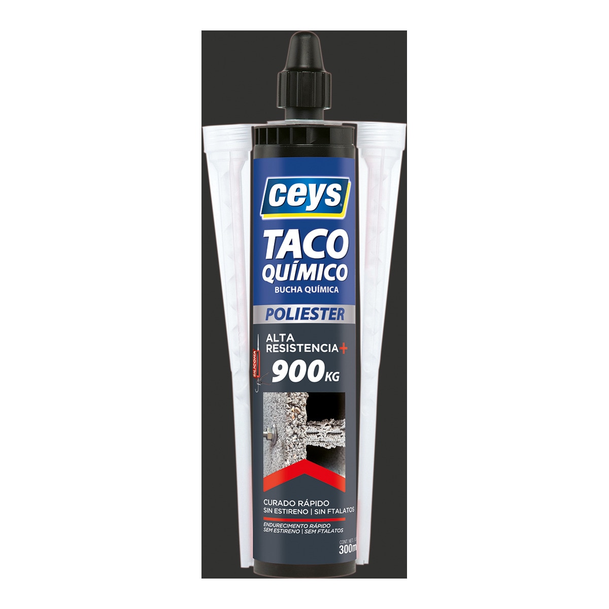Taco Químico Polyester 150 ml Gris-1
