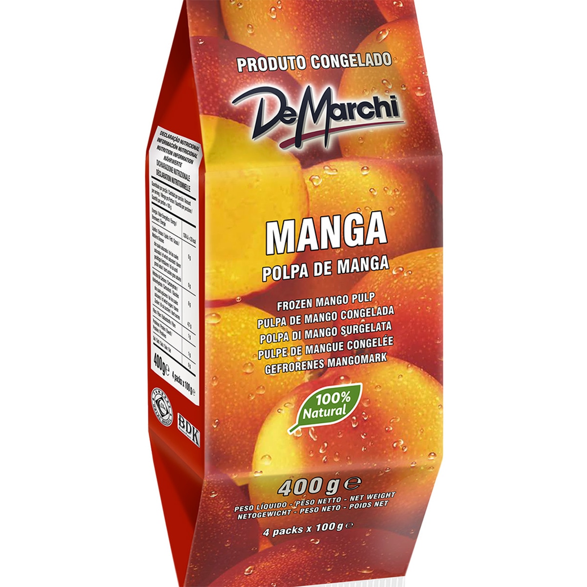 Polpa de Manga Pack 4 unidades embalagem 400 g