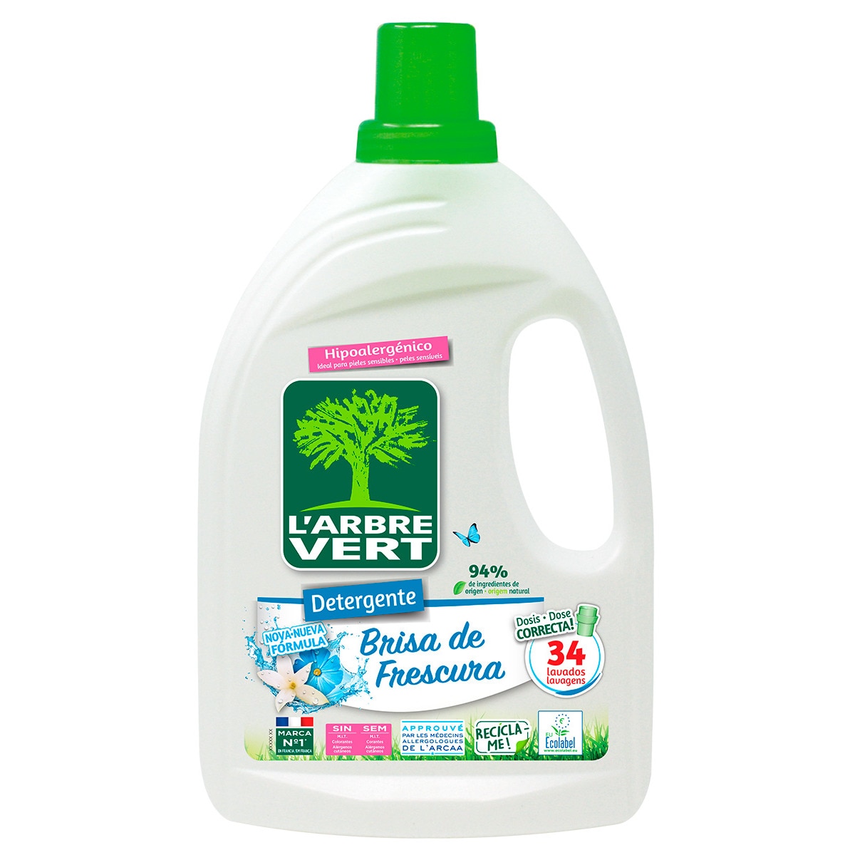 Detergente de Roupa Máquina Brisa Frescura embalagem 34 doses