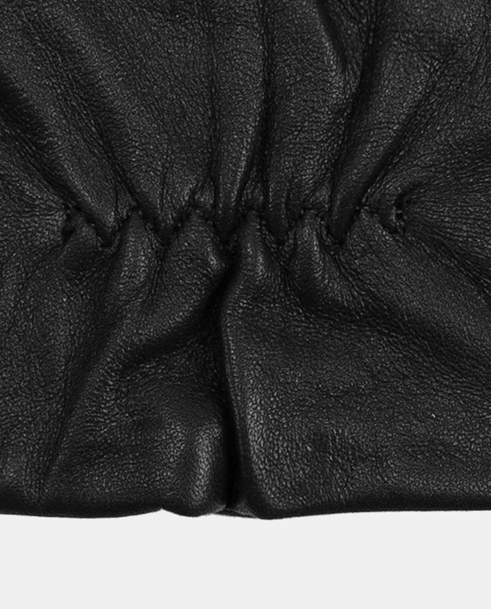 Luvas Chelsea Clássicas com Forro de Malha, Função Tátil e em Pele - Preto Preto-6