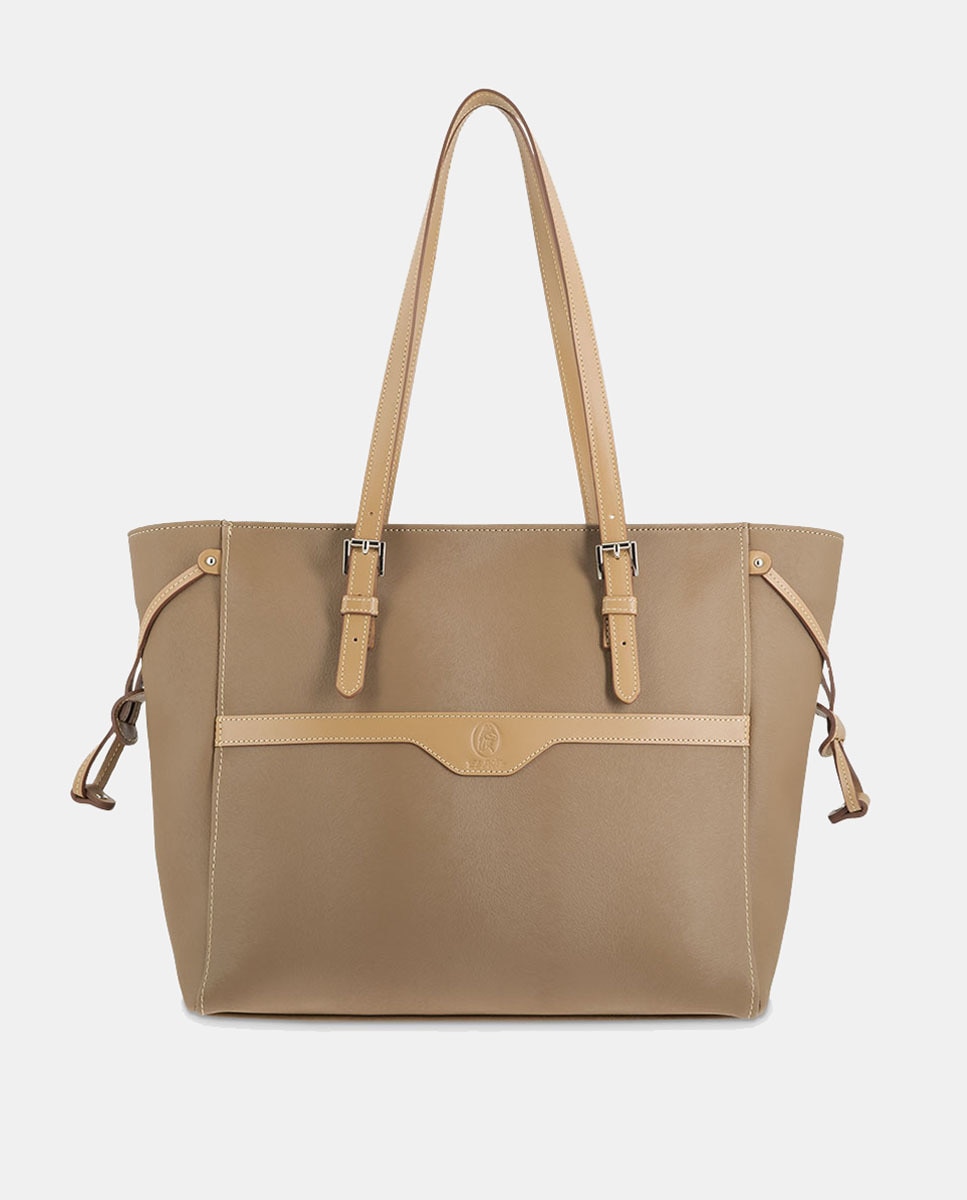 Mala Shopper - Preto Camel-1