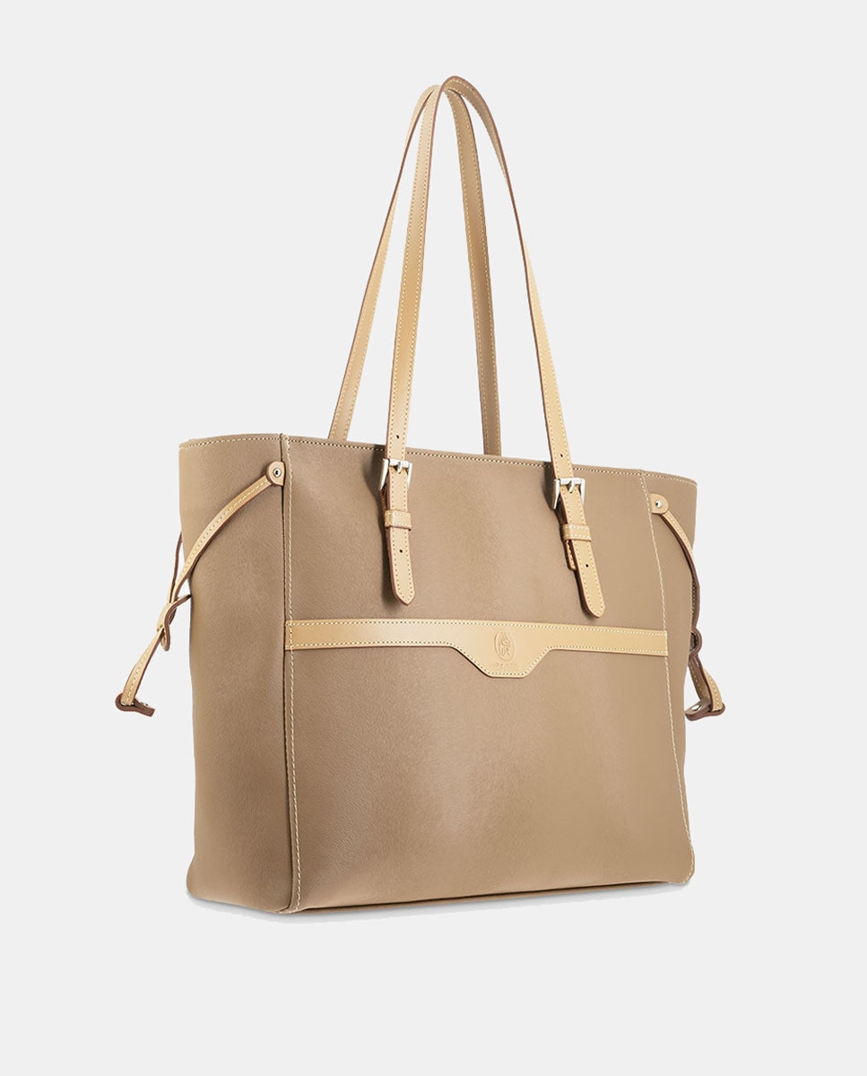 Mala Shopper - Preto Camel-2