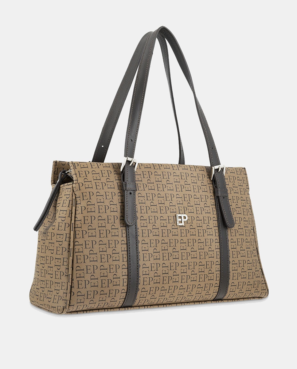 Mala Tipo Bowling - Preto Taupe-2