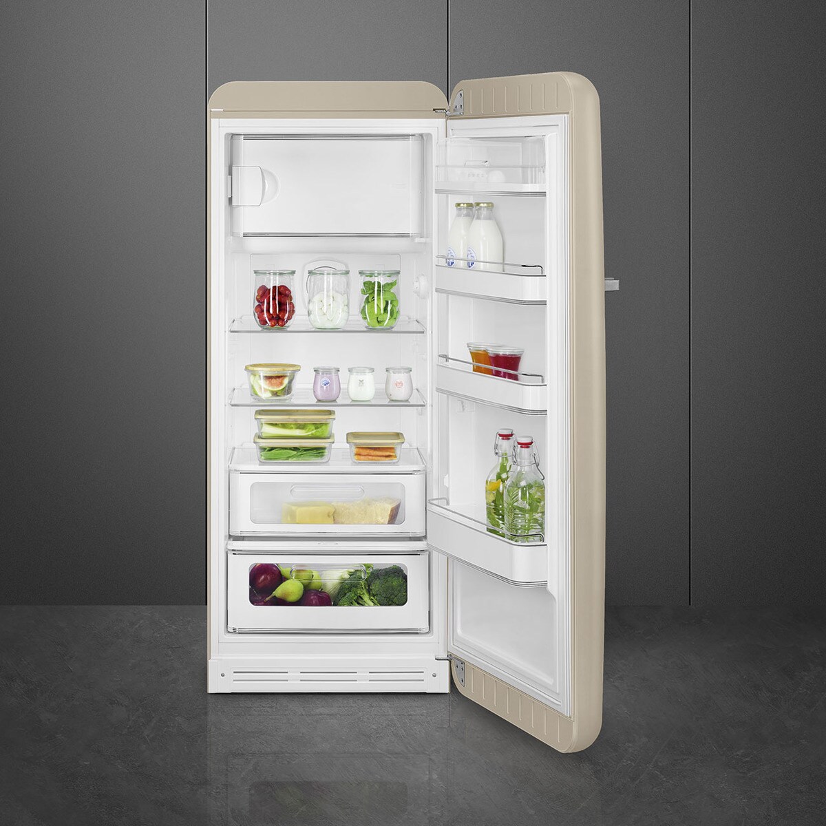 Frigorífico 1 puerta Smeg con apertura derecha - FAB28RDPP5 Gris-3