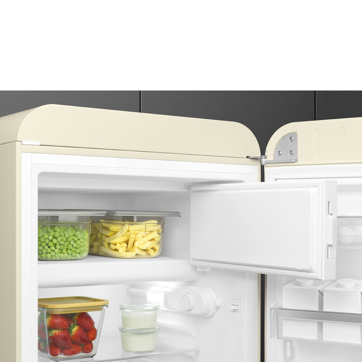 Frigorífico 1 puerta Smeg con apertura derecha, Estático - FAB10RCR6 Crema-5