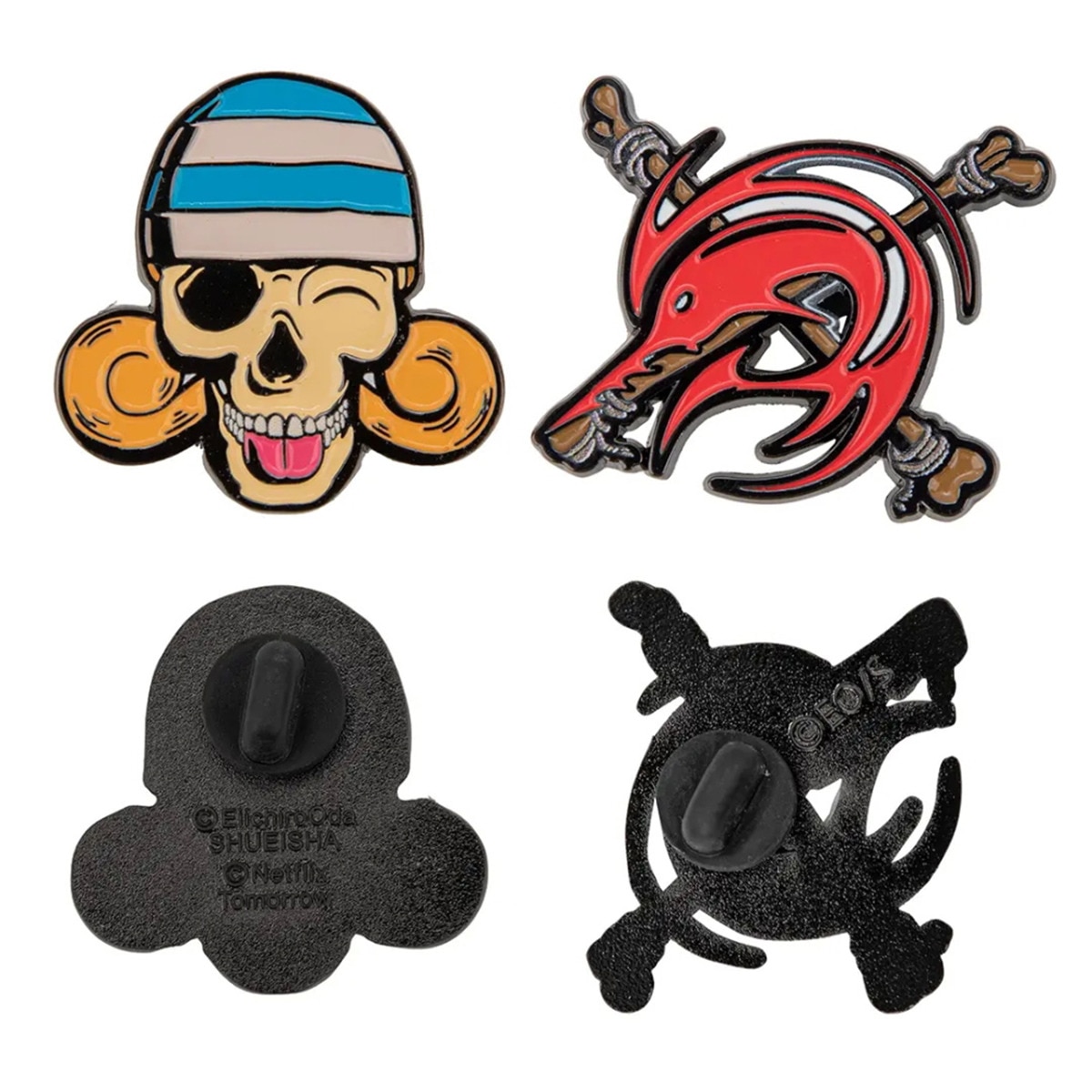 Imagem 0 de Set 2 pins 3 cm Calavera Nami Arlong One Piece Cineréplicas
