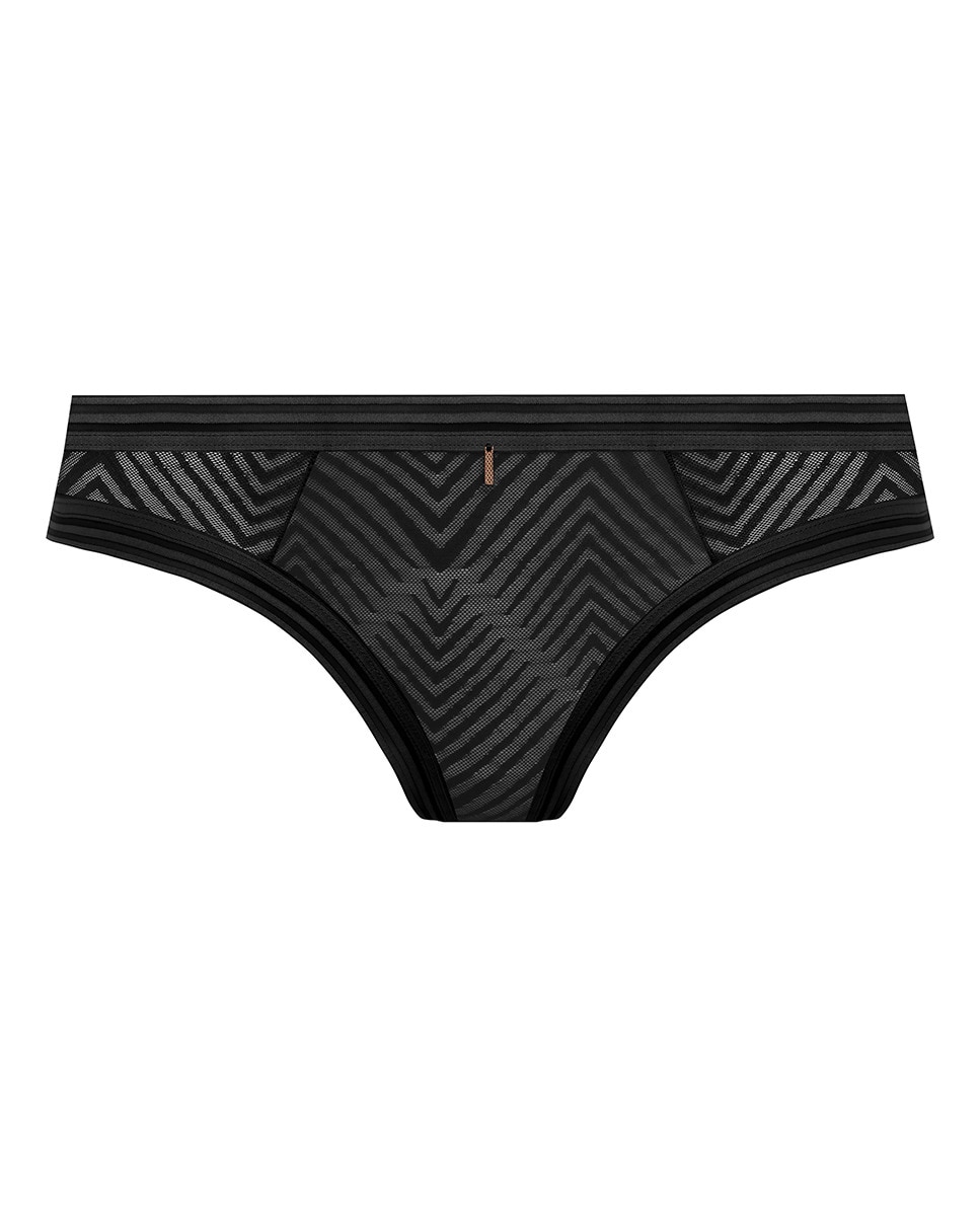 Tanga Asa Delta com Tule Cinzento-escuro-3