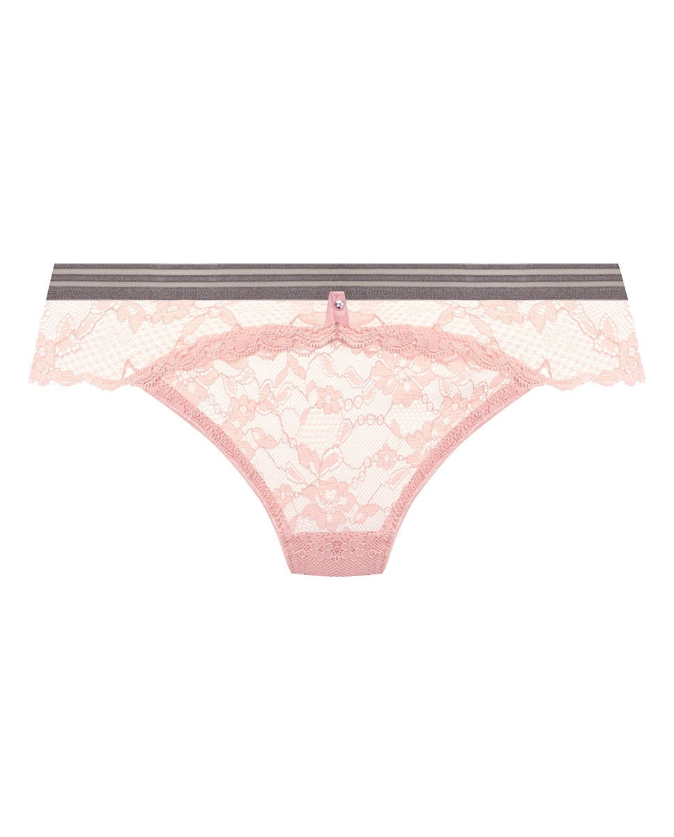 Cueca de Cintura Média Rosa-3
