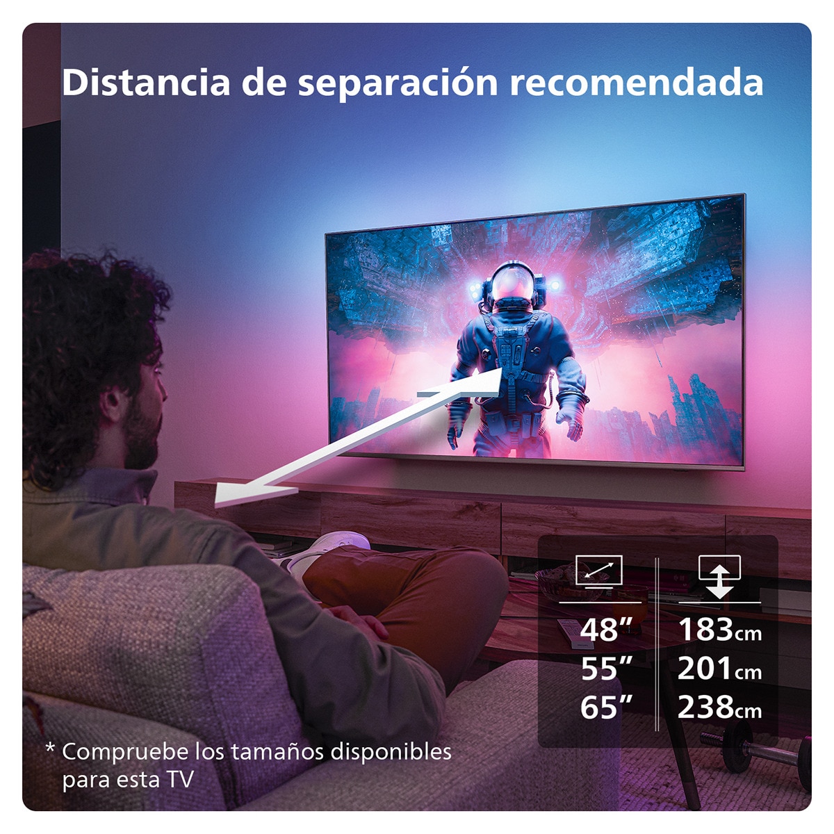 TV OLED 139cm (55") Philips Ambilight 55OLED819 UHD 4K, Dolby Vision y Dolby Atmos, Google TV, Smart TV Cromado-14