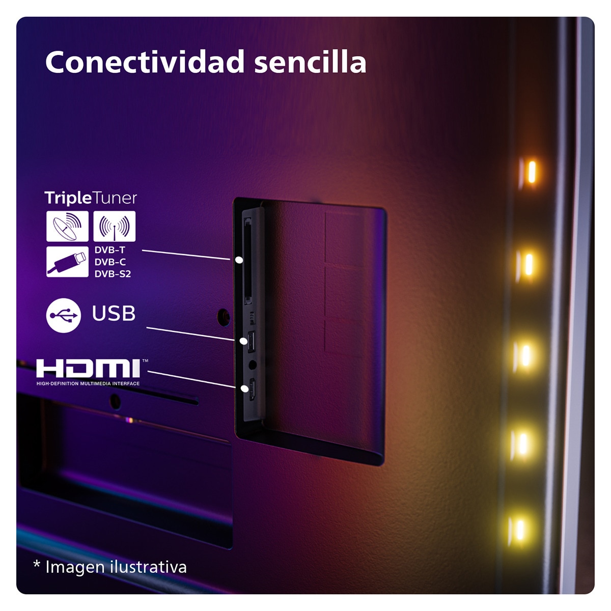 TV OLED 139cm (55") Philips Ambilight 55OLED819 UHD 4K, Dolby Vision y Dolby Atmos, Google TV, Smart TV Cromado-13