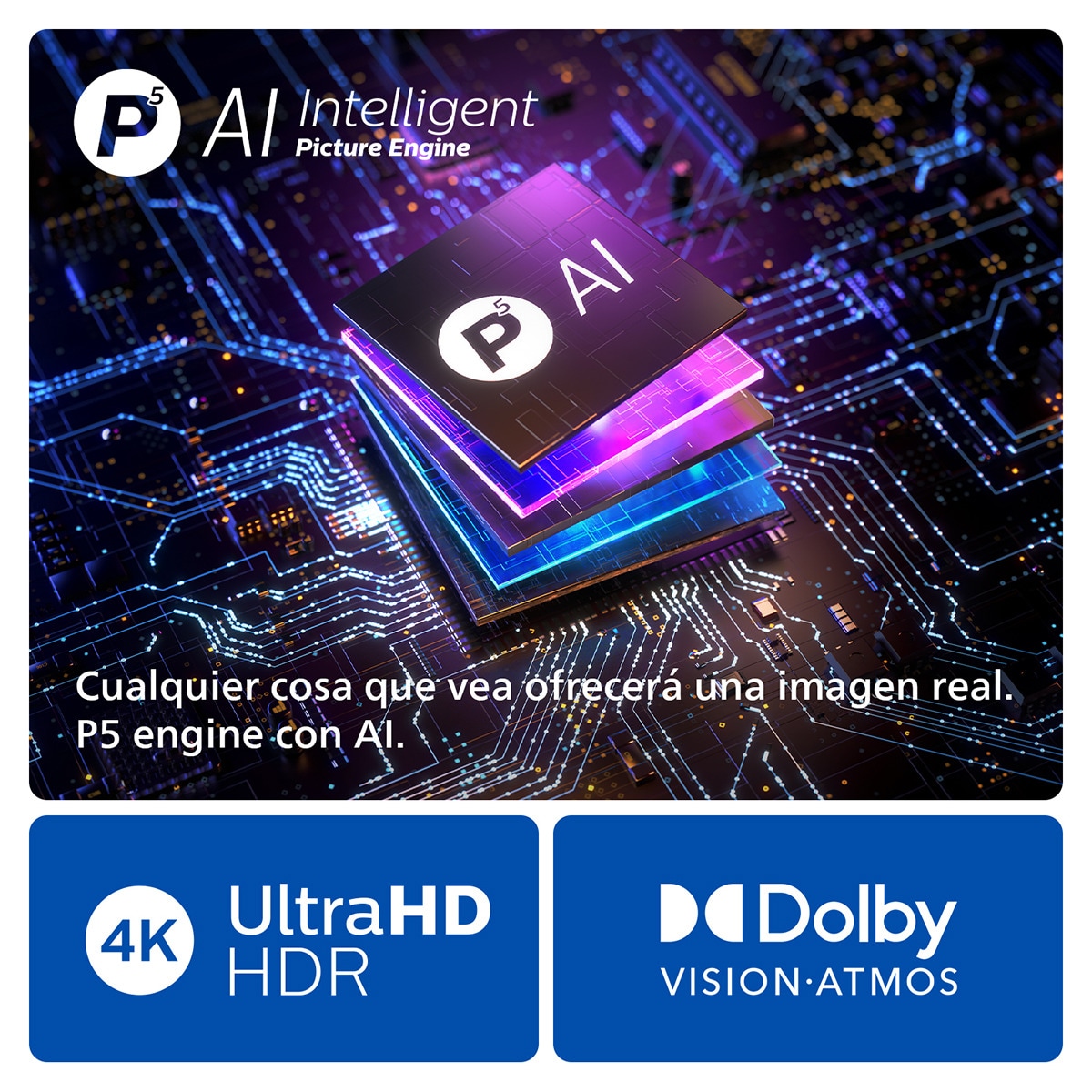 TV OLED 139cm (55") Philips Ambilight 55OLED819 UHD 4K, Dolby Vision y Dolby Atmos, Google TV, Smart TV Cromado-7