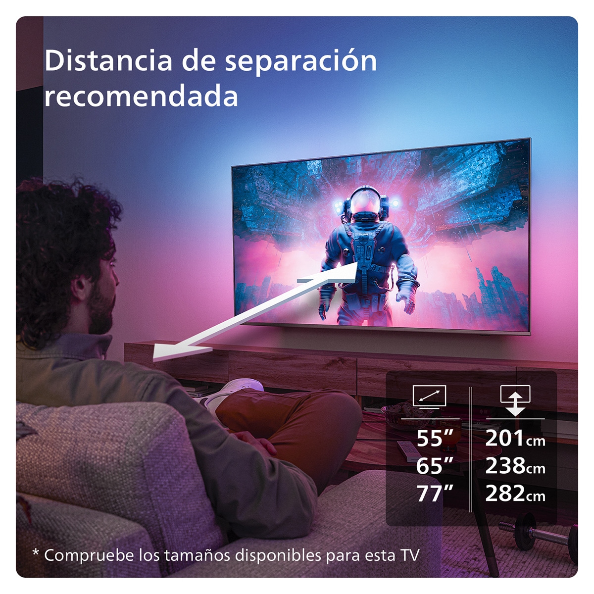 TV OLED 164cm (65") Philips Ambilight 65OLED909 UHD 4K, Dolby Vision y Dolby Atmos, Google TV, Smart TV Negro brillante-15