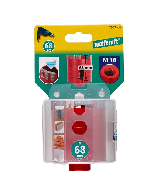 Corona Perforación con Dentado de Diamante Ø 68 mm Rojo-5