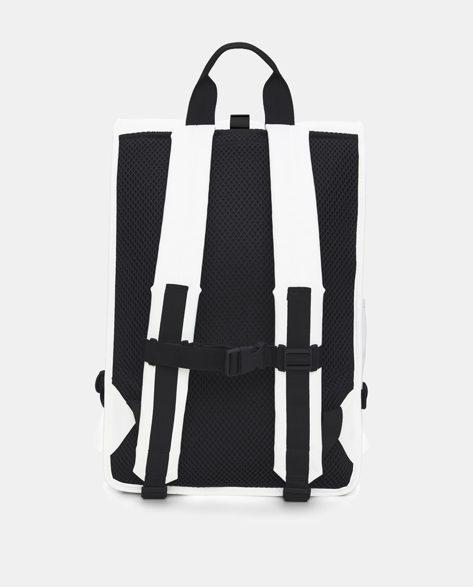 Mochila Rolltop Rucksack com Contraste Large Branco-3