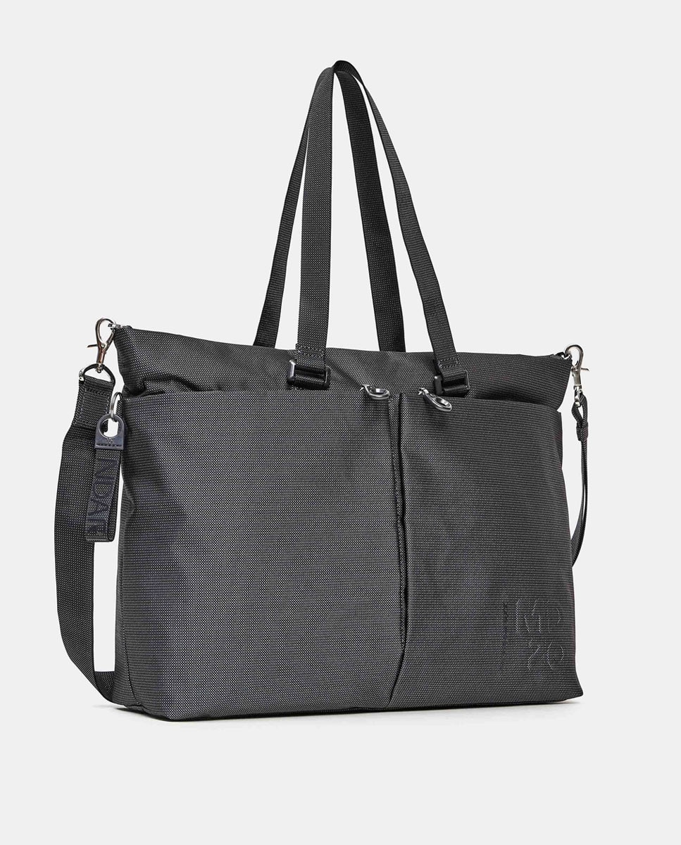 Mala Shopper com Várias Alças Cinzento-escuro-6