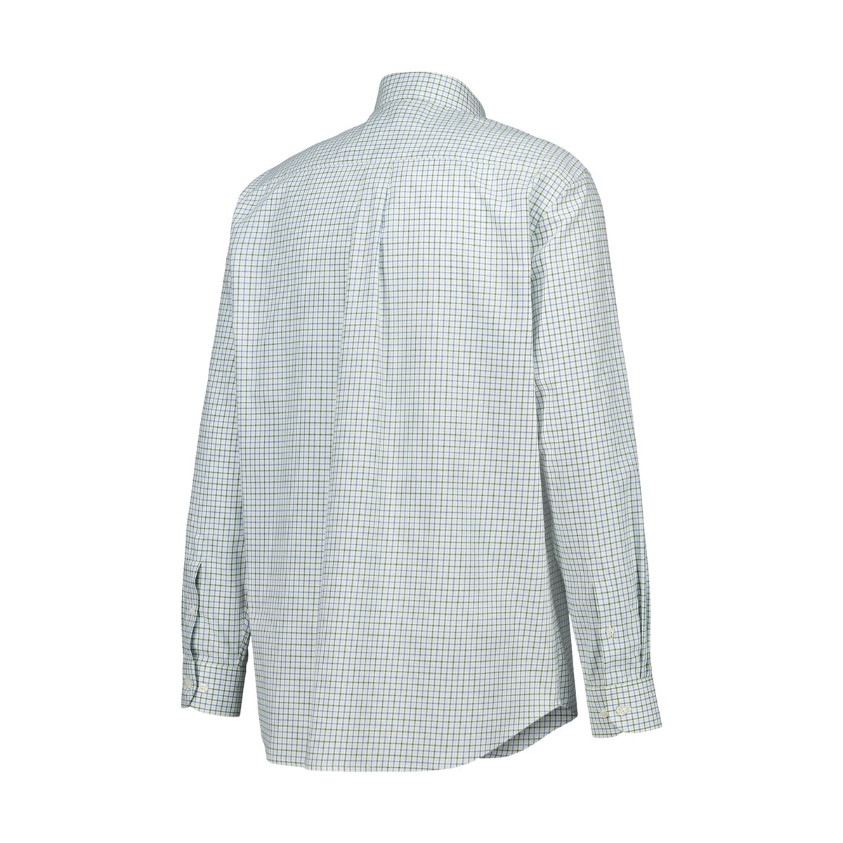 Camisa Button Down de Homem aos Quadrados Azul-claro-5