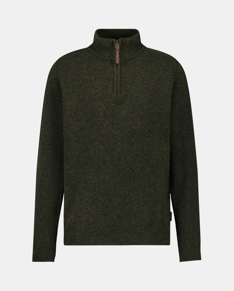 Camisola de Malha de Lambswool Caqui-4