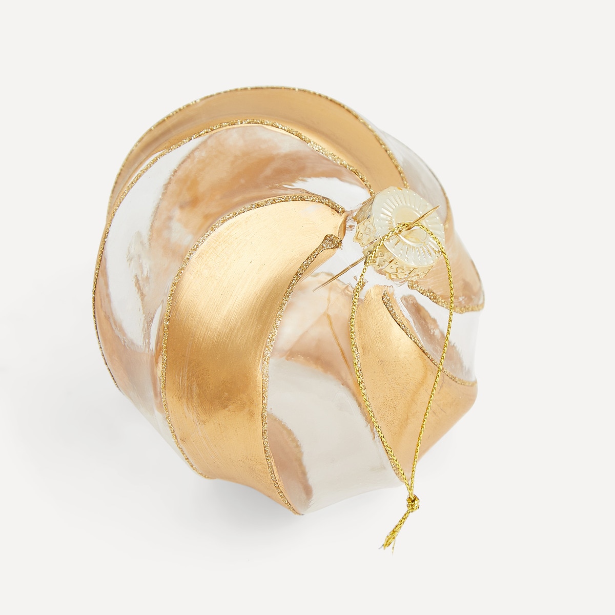 Enfeite de Cristal Onion com Riscas Ouro-2