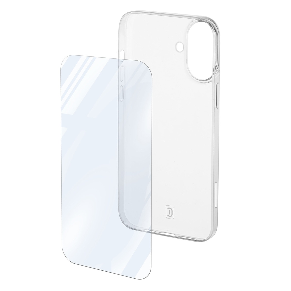 Kit de funda + protecor de cristal Cellularline para iPhone 16 Plus Transparente-1