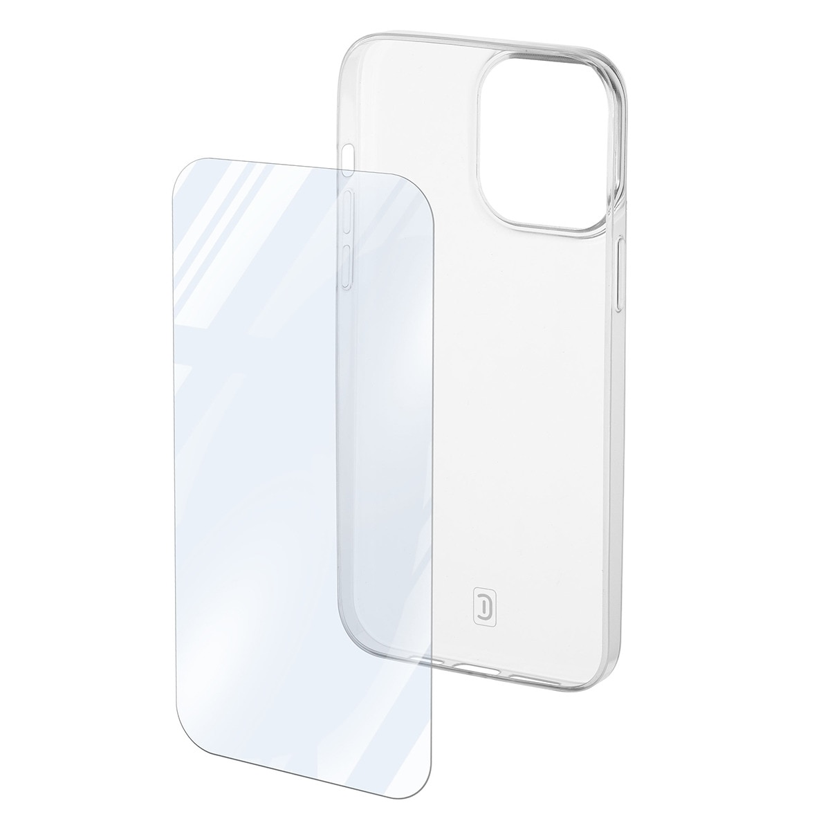 Kit de funda + protector de cristal Cellularline para iPhone 16 Pro Max Transparente-1