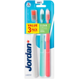 Escova de Dentes Smile Suave - cores sortidas de forma aleatória embalagem 3 unidades - Jordan